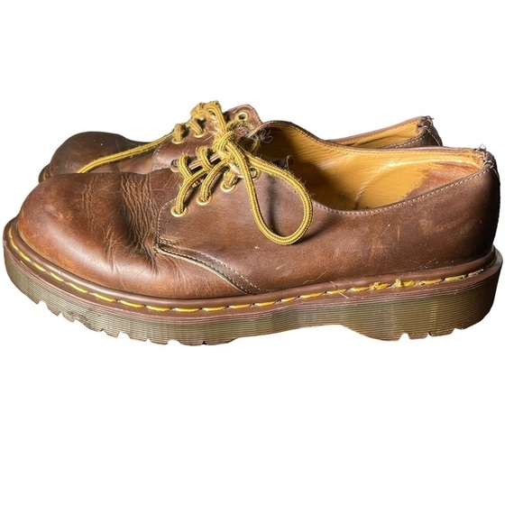 Vintage Dr Martens 1561 4 eye Oxford Crazy Horse Brown Made in England US Sz 8